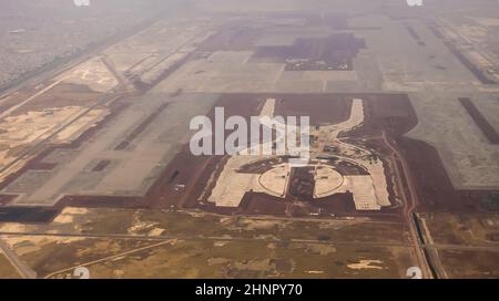 Mexiko-Stadt: Neuer Flughafen im Bau, bevor er von Präsident Andres Manuel Lopez Obrador (AMLO) aufgegeben wird Stockfoto