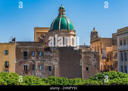Kirche Anime Sante del Purgatorio in der Altstadt von Trapani, Sizilien in der Nähe des Hafens Stockfoto