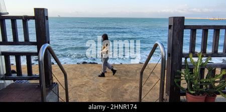 Nanwantou Coastal Trail, New Taipei City-Dec 11, 2021: Nanwantou Coastal Trail, Nanwantou Coastal Trail, New Taipei City Stockfoto