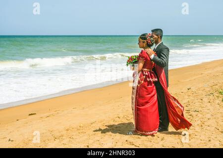 Frisch verheiratetes Paar Stockfoto