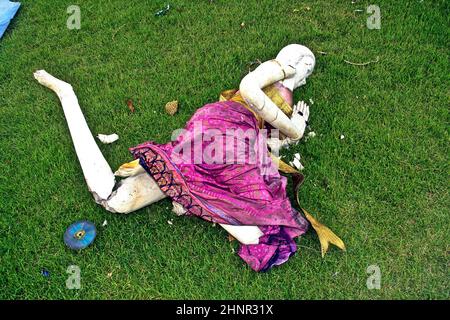 Statuen von Gottheiten aus der Parade zum Kings Birthday Stockfoto