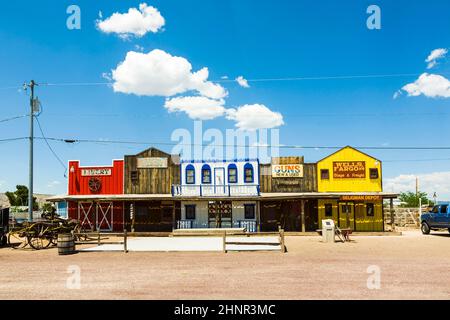 Das historische Seligman Depot an der Route 66 Stockfoto