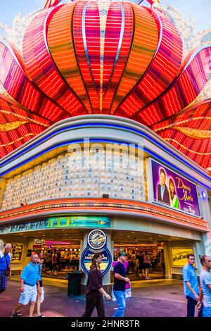 Flamingo Hotel und Spielplatz auf dem Las Vegas Strip Stockfoto