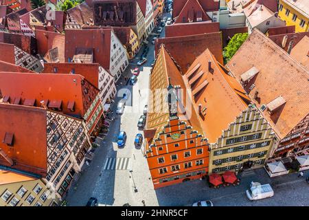 Mittelalterliche Stadt Dinkelsbühl in Deutschland Stockfoto