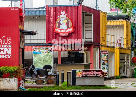 Chicken Story Restaurant in Huai Khwang Bangkok Thailand. Stockfoto