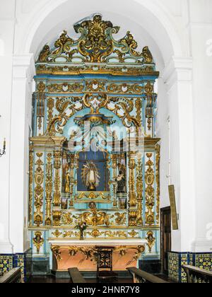 BUENOS AIRES, ARGENTINIEN - 26. JAN 2015: Kircheninterieur in San Telmo, in der Nähe der Plaza de Mayo in Buenos Aires, Argentinien. Die Kirche Iglesia del Pilar ist eine Touristenattraktion in Buenos Aires. Stockfoto