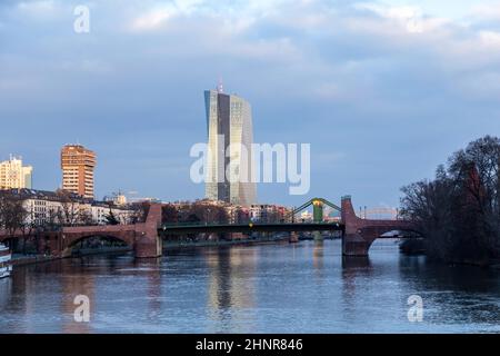 Der neue Sitz der Europäischen Zentralbank in Frankfurt Stockfoto