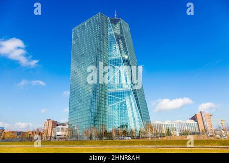 Neuer Sitz der Europäischen Zentralbank in Frankfurt Stockfoto