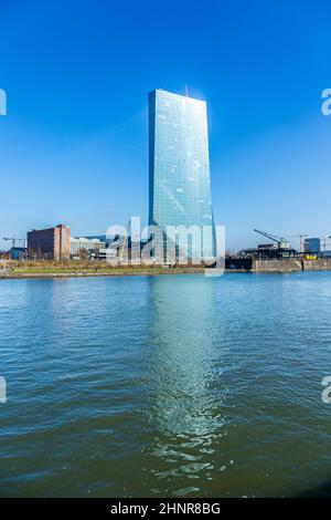 Neuer Sitz der Europäischen Zentralbank in Frankfurt Stockfoto