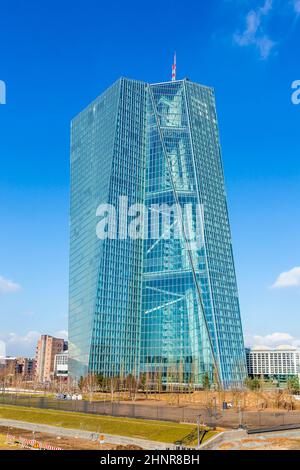 Neuer Sitz der Europäischen Zentralbank in Frankfurt Stockfoto