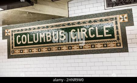 Columbus Circle U-Bahnstation in Manhattan Stockfoto