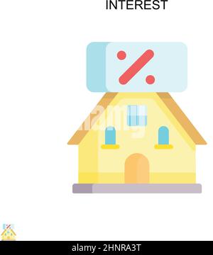 Einfaches Vektorsymbol Interesse. Illustration Symbol Design-Vorlage für Web mobile UI-Element. Stock Vektor