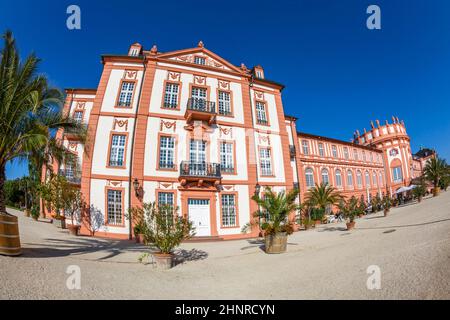 Berühmtes Schloss Biebrich in Wiesbaden Stockfoto