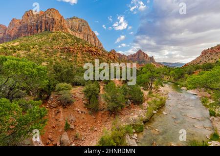 Der Wachmann im Zion National Park, Utah Stockfoto