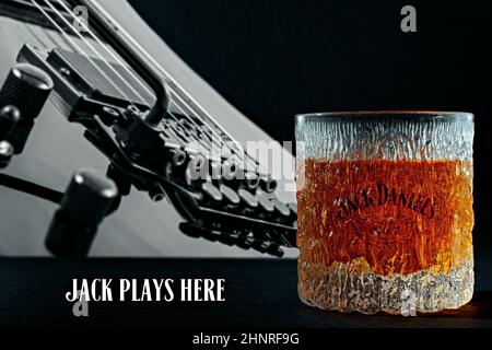 „Jack Daniels Rock Music“-Promo Stockfoto