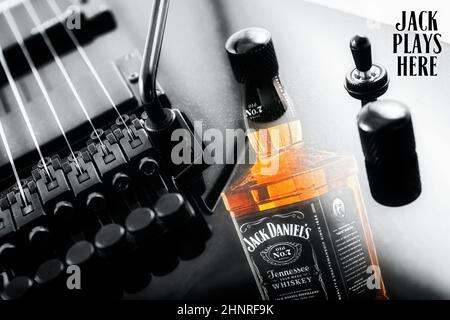 „Jack Daniels Rock Music“-Promo Stockfoto