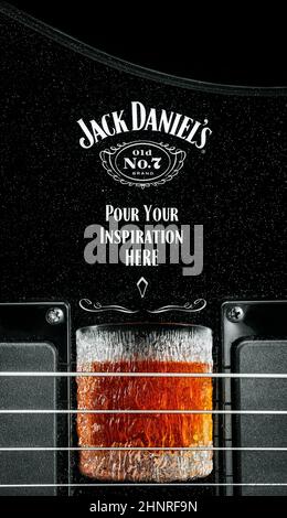 „Jack Daniels Rock Music“-Promo Stockfoto