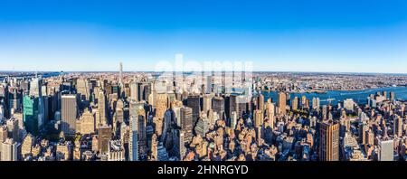 Spektakuläre Sicht auf die Skyline von New York Stockfoto