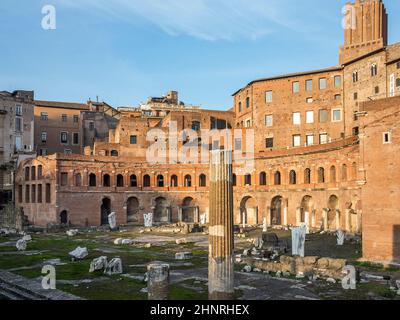 Die Ruinen von Trajan Markt (Mercati di Traiano) in Rom. Italien Stockfoto