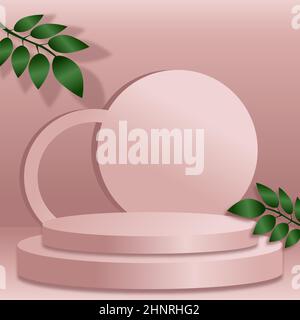 Hellrot geräumiges Studio, Web-Banner-Vorlage für Werbung - Vektor-Illustration Stockfoto