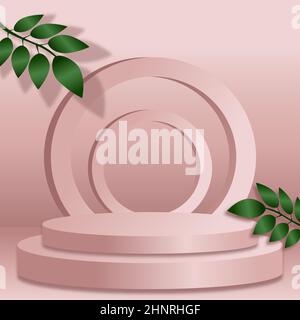 Hellrot geräumiges Studio, Web-Banner-Vorlage für Werbung - Vektor-Illustration Stockfoto