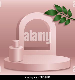 Hellrot geräumiges Studio, Web-Banner-Vorlage für Werbung - Vektor-Illustration Stockfoto
