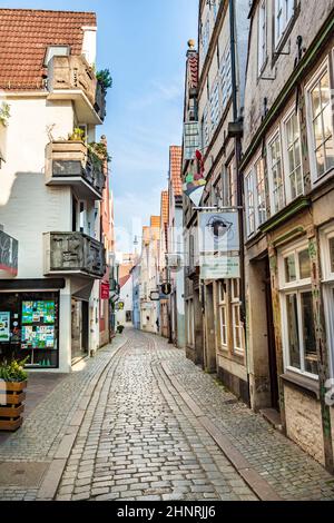 Häuser im Bremer Stadtteil Schnoor Stockfoto