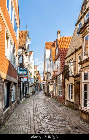 Häuser im Bremer Stadtteil Schnoor Stockfoto