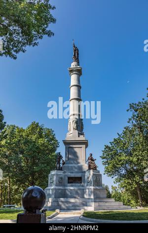 Statue für die gefallenen Soldaten von Martin Milmore im Park Boston Common Stockfoto