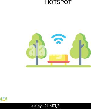 Hotspot Simple Vector-Symbol. Illustration Symbol Design-Vorlage für Web mobile UI-Element. Stock Vektor
