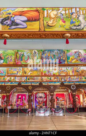 Haupt hindu Tempel der Bhakti Marga Religion in Heidenrod, Hessen, Deutschland Stockfoto