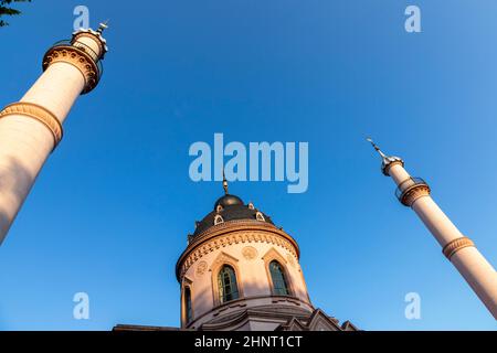 Die berühmte Moschee im Schlossgarten von Schwetzingen Stockfoto