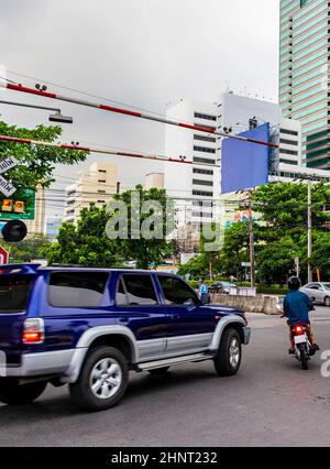 Rush Hour großer Stau im geschäftigen Bangkok Thailand. Stockfoto