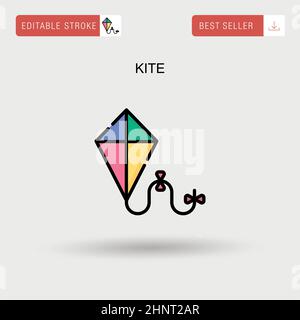 Kite Simple Vektor-Symbol. Stock Vektor