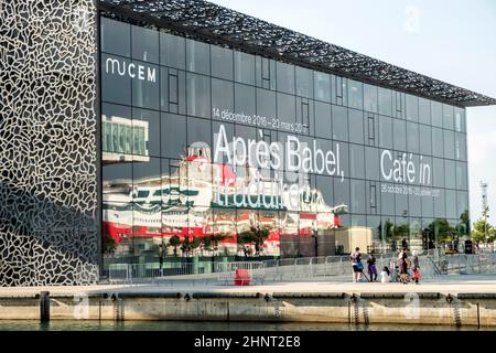 Das Museum der europäischen und mediterranen Zivilisationen namens Mucem Stockfoto