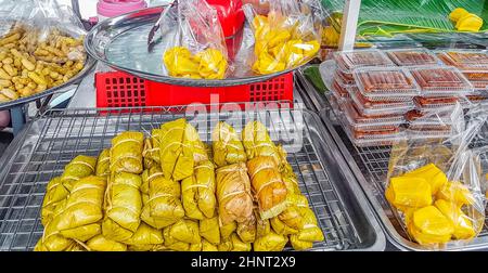 Jackfruit an einem Street Food Stand in Bangkok Thailand. Stockfoto