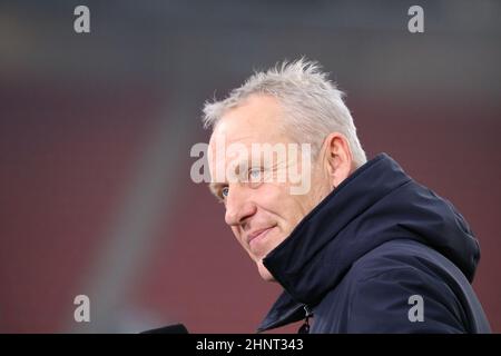 1. FBL: 21-22: 17. Spt. SC Freiburg gegen Bayer 04 Leverkusen Stockfoto