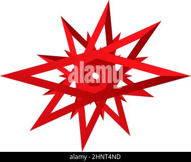 Einzigartige Sternform, Sternkonturvektor-Design-Element - Stock-Vektor-Illustration, Clip-Art-Grafiken Stock Vektor