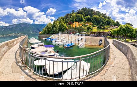 Punta Spartivento Aussichtspunkt in der Stadt Belaggio am Comer See, Lombardei Region von Italien Stockfoto