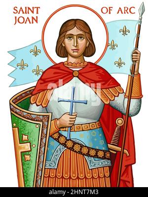 jeanne der Arc-Heldin heilige Illustration Stockfoto