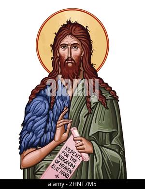 saint john der Vorläufer Glaube Religion Illustration Stockfoto