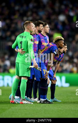 Barcelona, Spanien.17. Februar 2022. Europa League-Spiel zwischen dem FC Barcelona und dem SSC Napoli im Camp Nou Stadium. Kredit: Rosdemora/Alamy Live Nachrichten Stockfoto