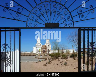 Die San Xavier del bac Mission in Tucson Arizona Stockfoto