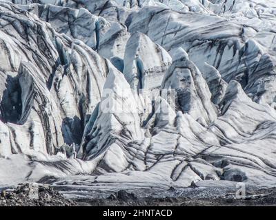 Die Oberfläche des Skaftafellsjoekull in Island Stockfoto