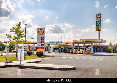 Shell-Tankstelle Stockfoto