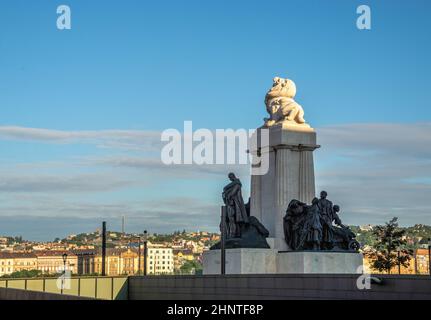 Denkmal für Istvan Tisza in Budapest, Ungarn Stockfoto