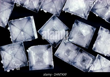 Natriumchloridkristalle Stockfoto