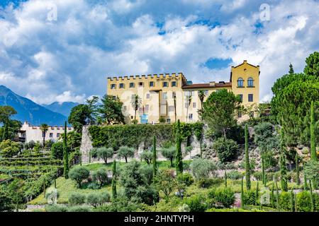 Schloss Trauttmannsdorf in Meran (Meran), Region Botsen in Italien Stockfoto