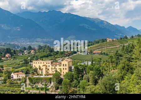 Schloss Trauttmannsdorf in Meran (Meran), Region Botsen in Italien Stockfoto