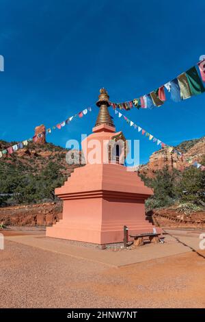 buddhistische Amitabha Stupa im Peace Park in Sedona, USA Stockfoto